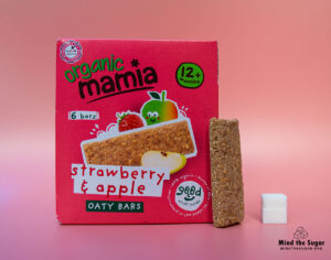 A photo of Mamia Organic Carrot Oaty Bars with 1.8 cubes of sugar.